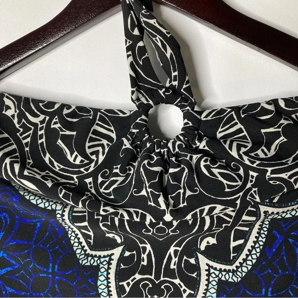White House Black Market Women’s Halter Neck Bohemian Print Maxi Dress Size S - Picture 3 of 10